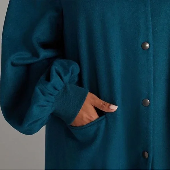 Anthropologie Cozy Wool Blend Puff-Sleeved Coat-NWT!!!! - Picture 4 of 10